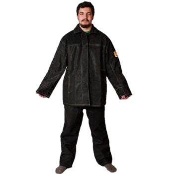 Костюм сварщика летний цельноспилковый "TERMIO-КС-10", куртка с брюками (спилок 1.0-1.2 мм) 2 класс защиты