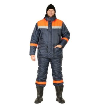 Костюм рабочий мужской зимний «Скайфрост», куртка с полукомбинезоном (тк. Оксфорд)