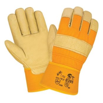 Кожаные комбинированные зимние перчатки "TZ-61"